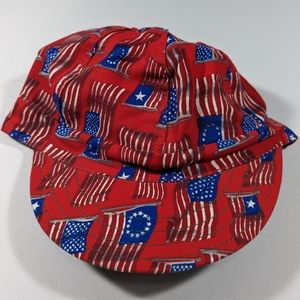 Vintage Kromer American Flag Welder’s Cap Size 7.5”- 60 MADE in USA
